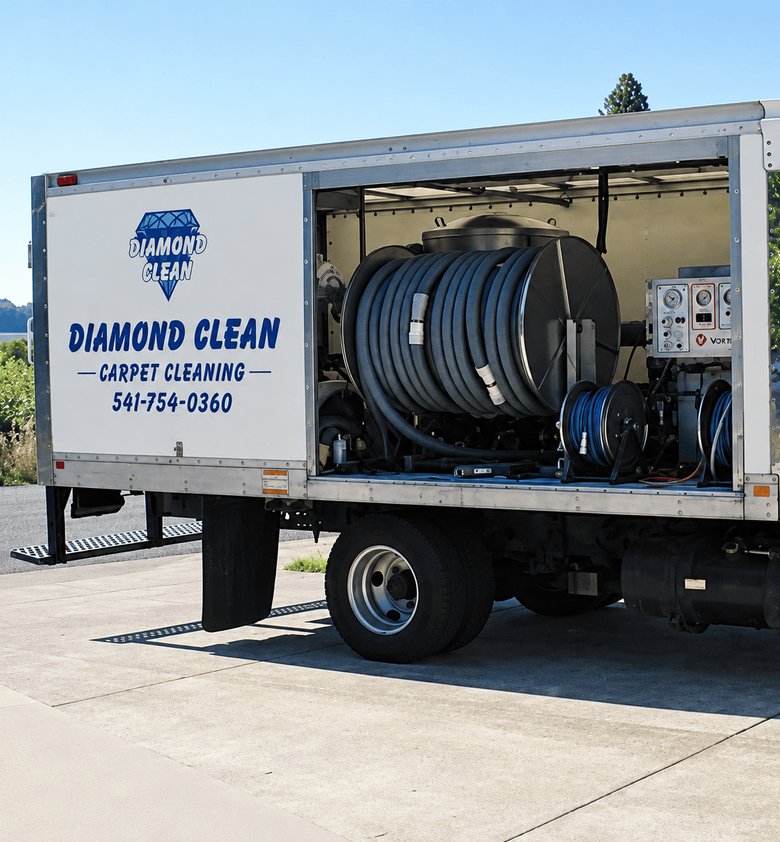Diamond Clean truck-mounted carpet cleaning